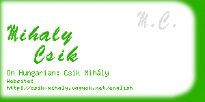 mihaly csik business card