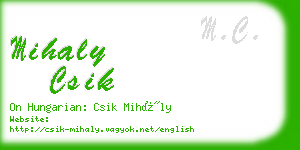mihaly csik business card
